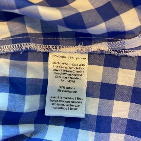 VINEYARD VINES Mini Gingham Classic Button Down Long Sleeve Shirt Size 2 EUC - Picture 8 of 11